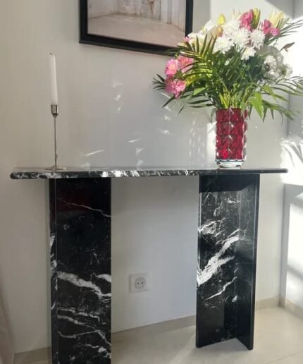 Console d'entrée en marbre noire