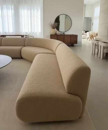 canapé en tissu marron